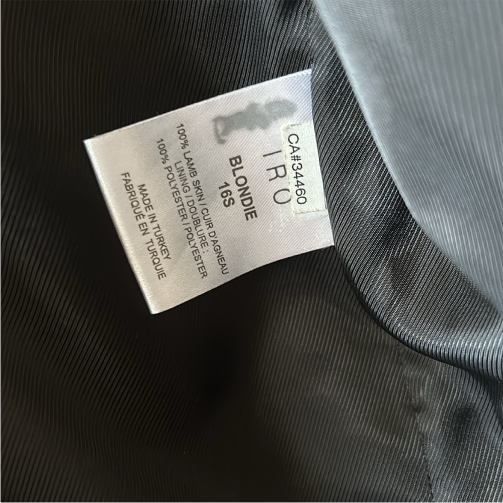 IRO Blondie Studded Leather Jacket Grey - Picture 6 of 16